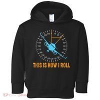 This Is How I Roll Airplane Pilo Aviation Toddler Hoodie thumb 0