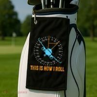 This Is How I Roll Airplane Pilo Aviation Golf Towel thumb 2