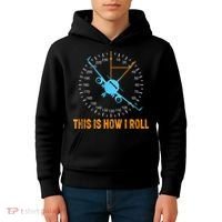 This Is How I Roll Airplane Pilo Aviation Kids Hoodie thumb 4