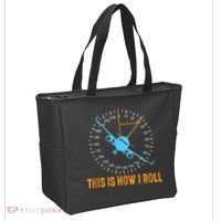 This Is How I Roll Airplane Pilo Aviation Tote Bag thumb 2