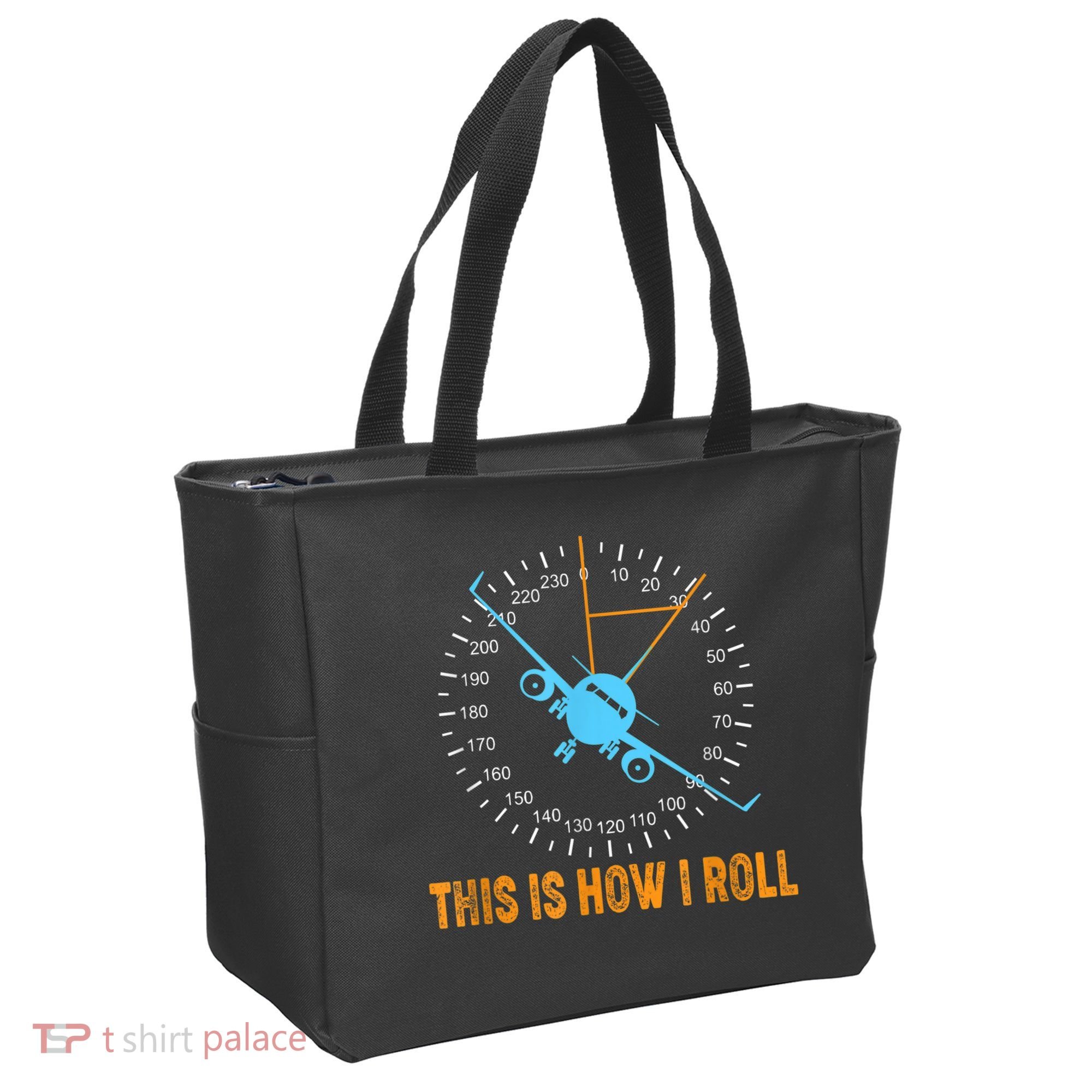 This Is How I Roll Airplane Pilo Aviation Tote Bag