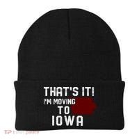 That's It I'm Moving To Iowa Map Funny Iowa Lover Beanie thumb 0
