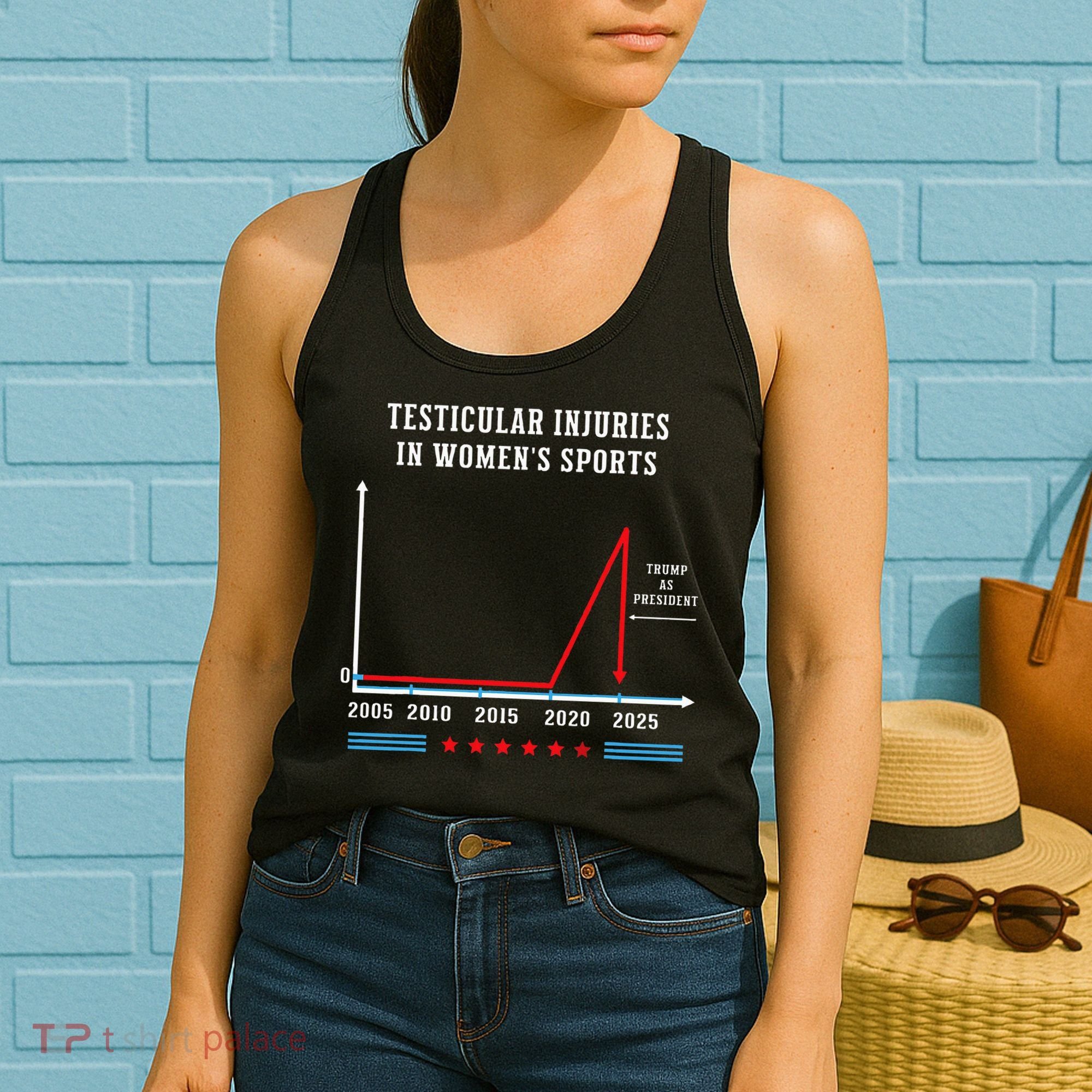 Testicular Injuries In Sports Funny Trump Women's Tank Top