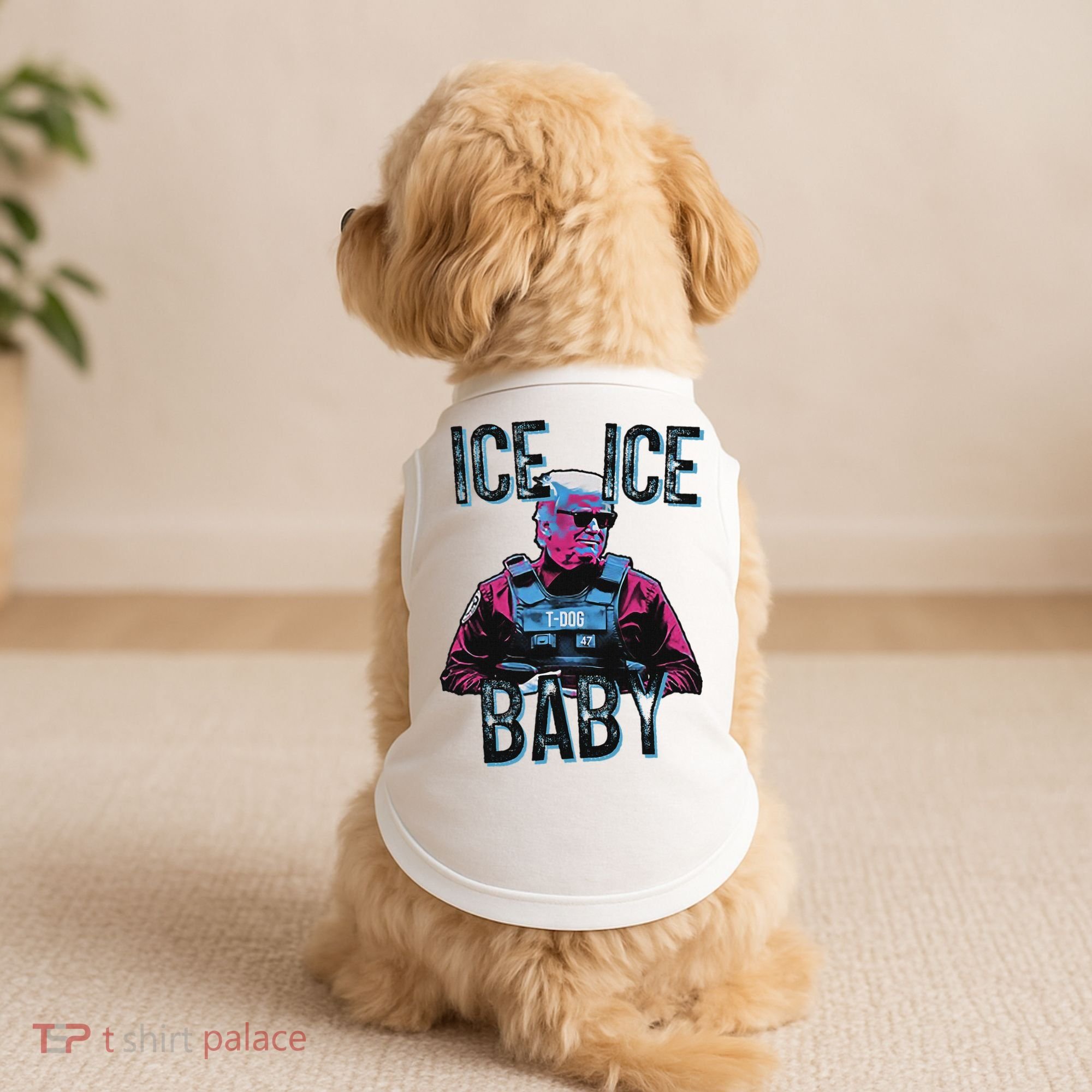 Trump Ice Ice Baby Doggie Tank