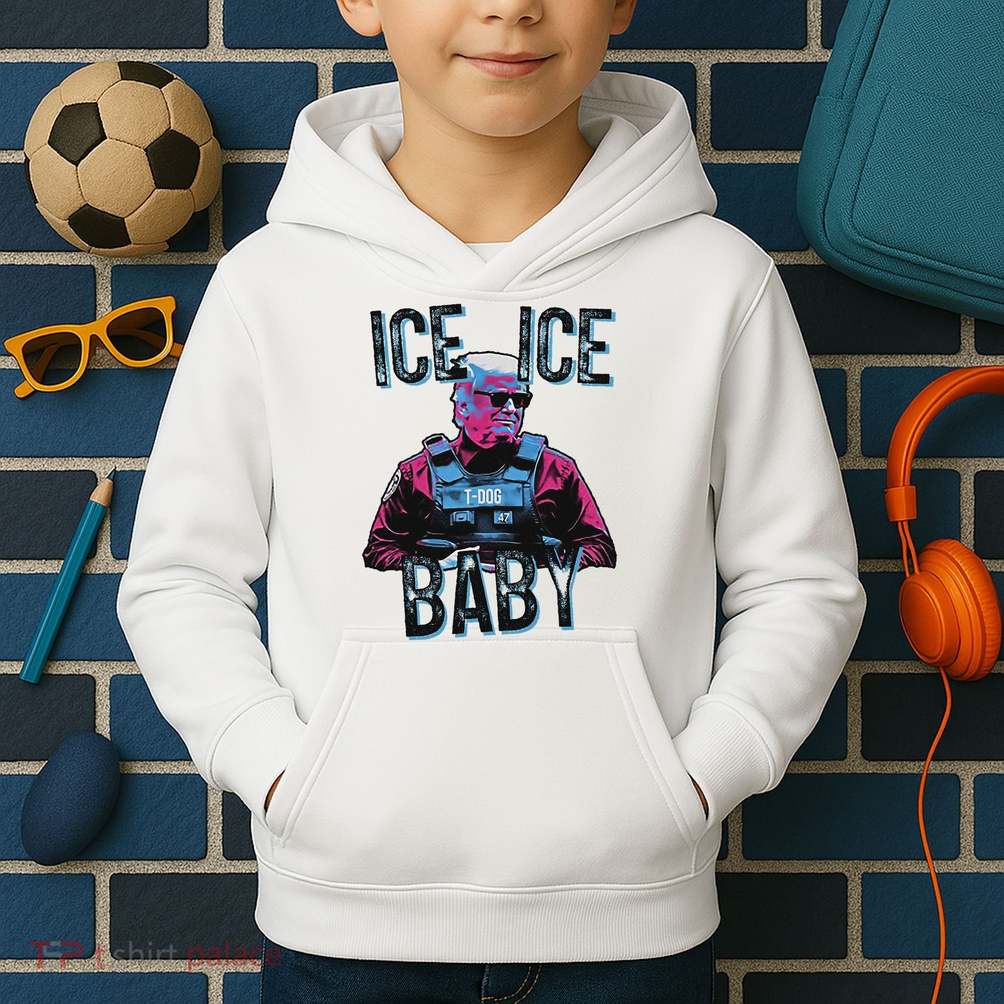 Trump Ice Ice Baby Kids Hoodie