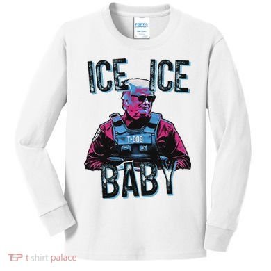 Trump Ice Ice Baby Kids Long Sleeve Shirt