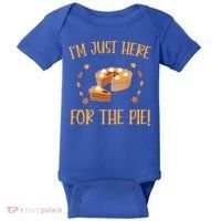 Thanksgiving I’m Just Here For The Pie Gift Baby Bodysuit thumb 0
