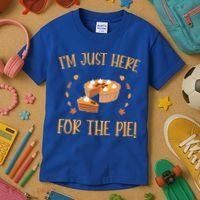 Thanksgiving I’m Just Here For The Pie Gift Kids T-Shirt thumb 3