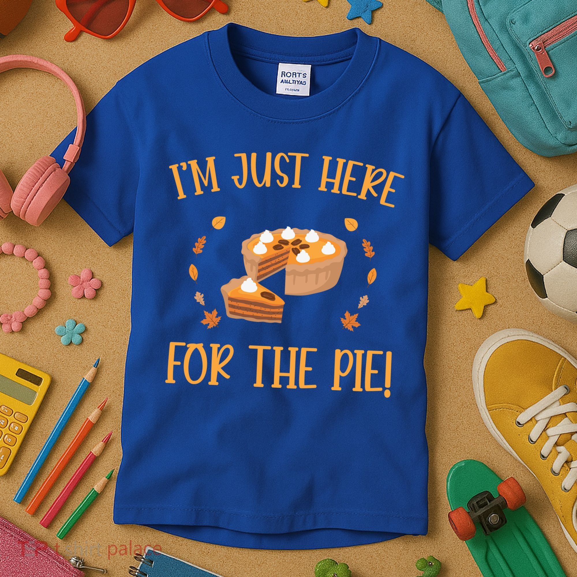 Thanksgiving I’m Just Here For The Pie Gift Kids T-Shirt