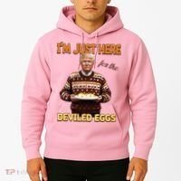 Thanksgiving IM Just Here For The Deviled Eggs Hoodie thumb 2