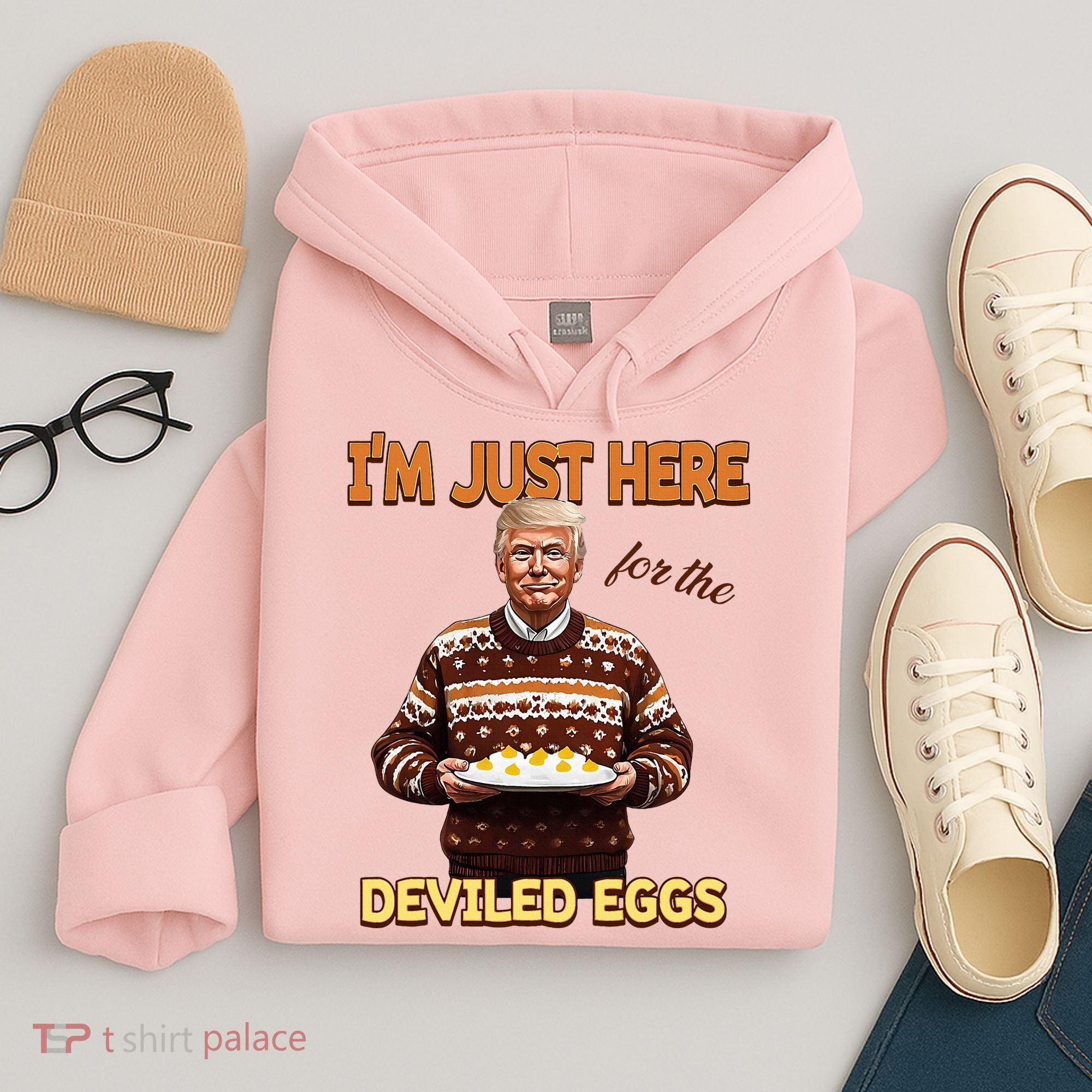 Thanksgiving IM Just Here For The Deviled Eggs Hoodie