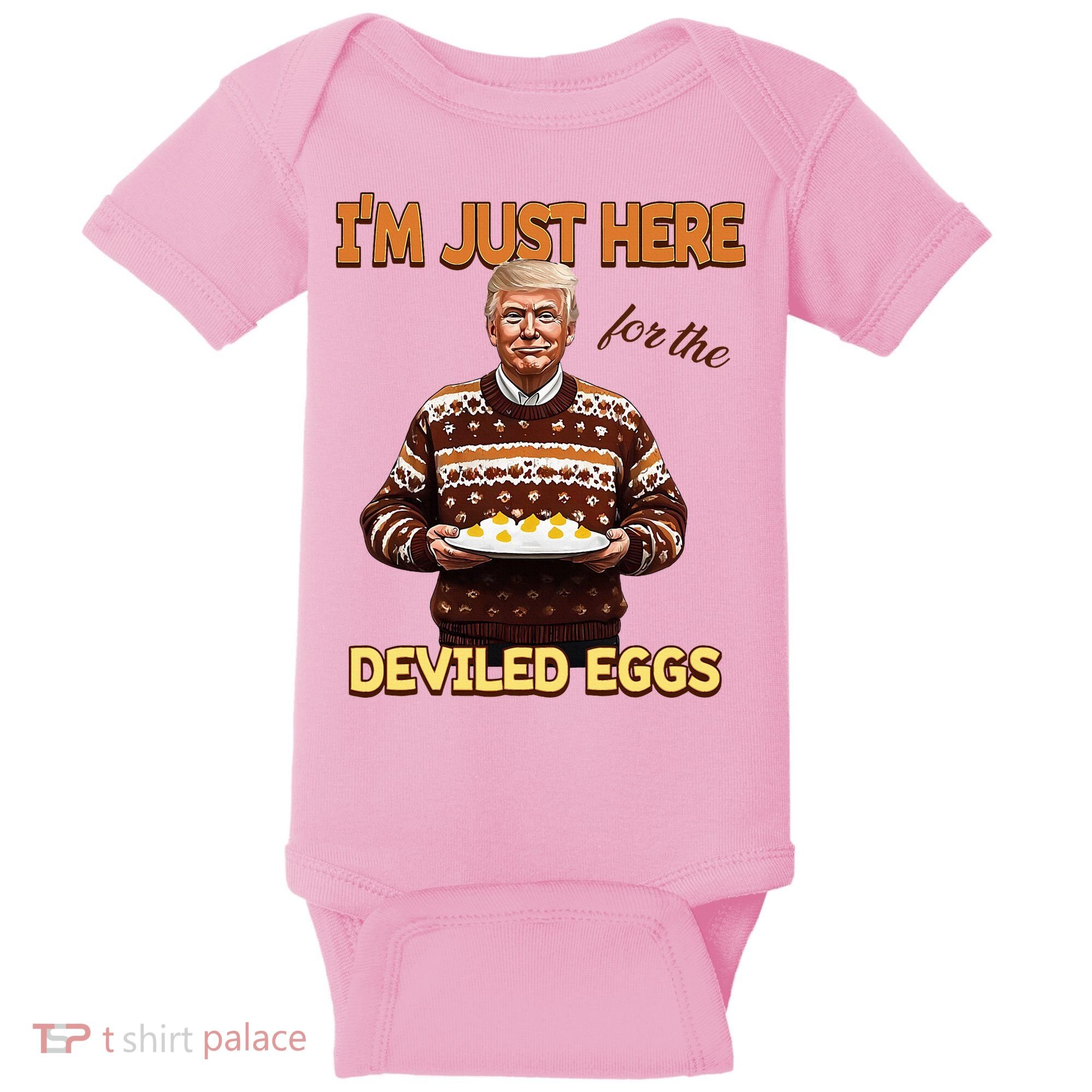 Thanksgiving IM Just Here For The Deviled Eggs Baby Bodysuit