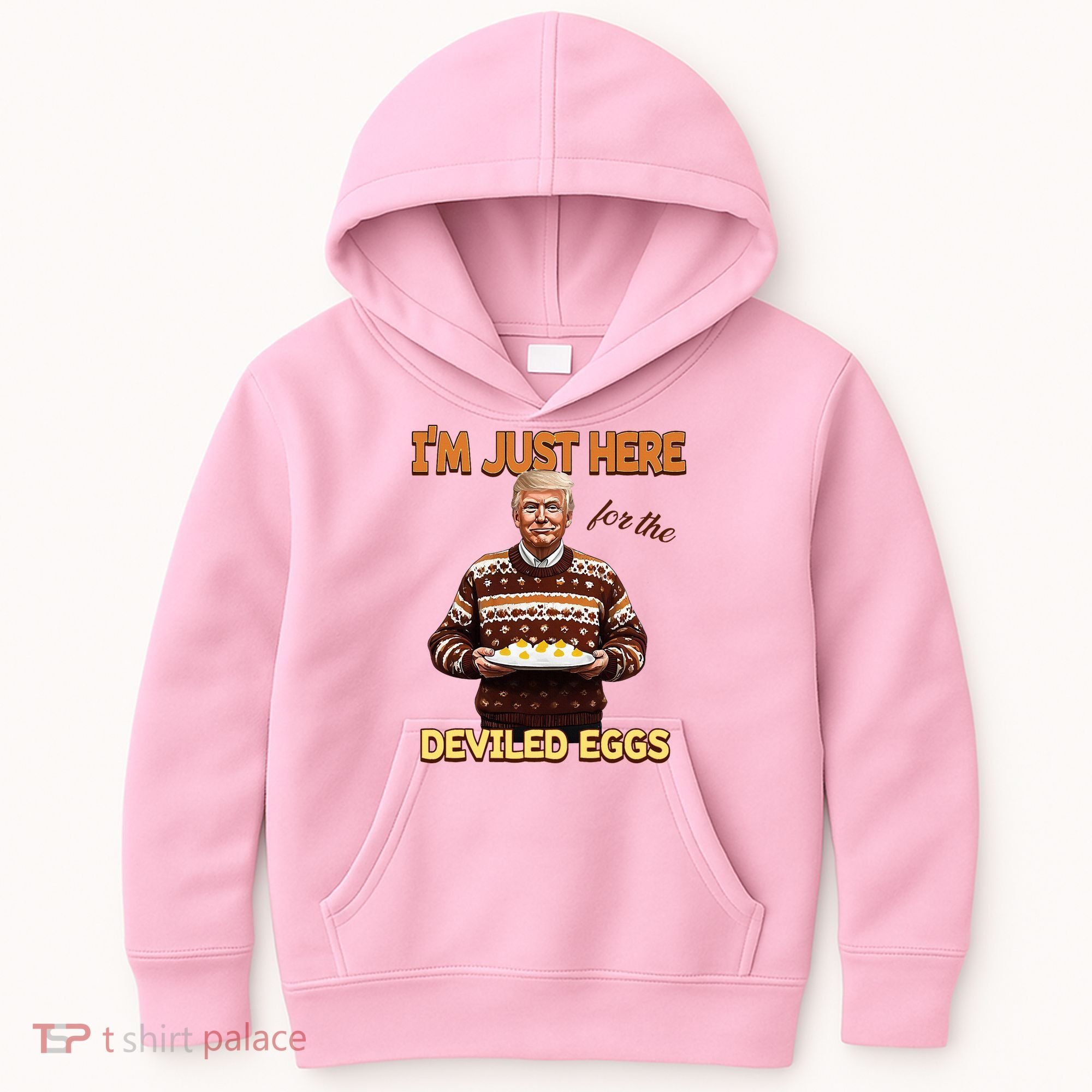 Thanksgiving IM Just Here For The Deviled Eggs Kids Hoodie