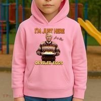 Thanksgiving IM Just Here For The Deviled Eggs Kids Hoodie thumb 2