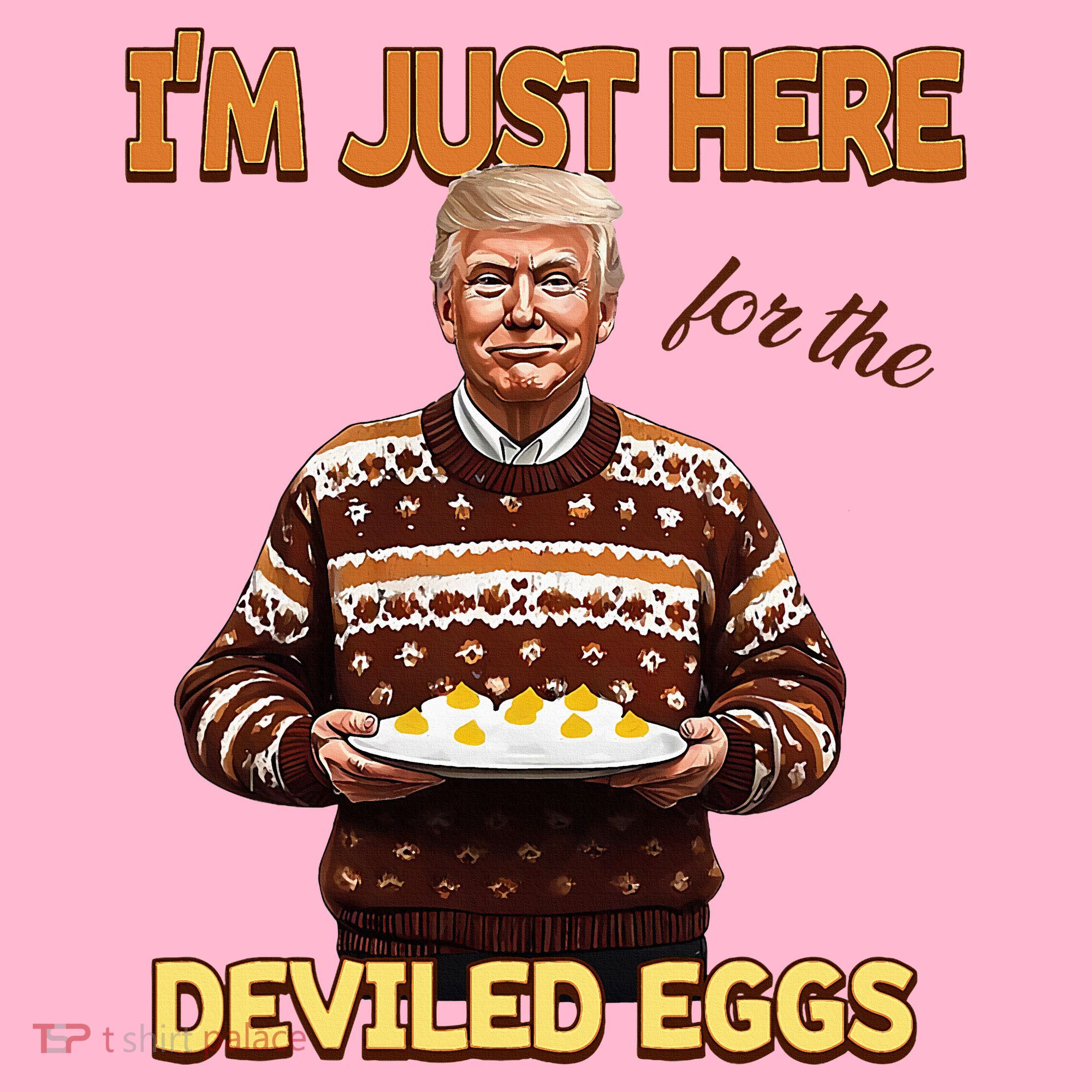 Thanksgiving IM Just Here For The Deviled Eggs Kids Long Sleeve Shirt