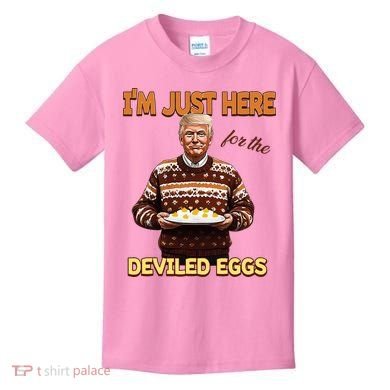 Thanksgiving IM Just Here For The Deviled Eggs Kids T-Shirt