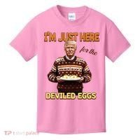 Thanksgiving IM Just Here For The Deviled Eggs Kids T-Shirt thumb 0
