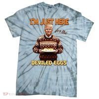 Thanksgiving IM Just Here For The Deviled Eggs Tie-Dye T-Shirt thumb 0