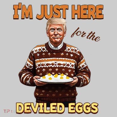 Thanksgiving IM Just Here For The Deviled Eggs Tie-Dye T-Shirt