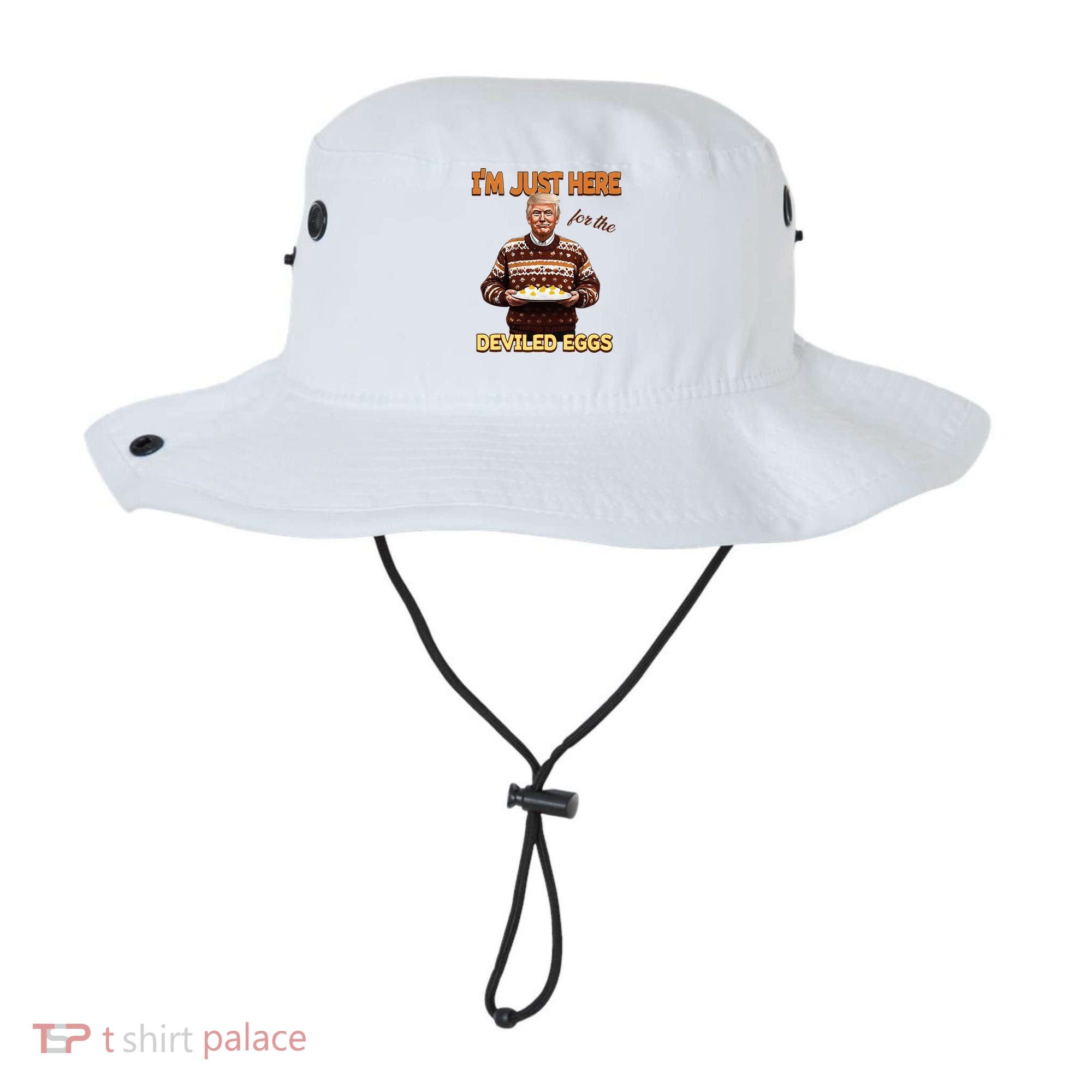 Thanksgiving IM Just Here For The Deviled Eggs Bucket Hat