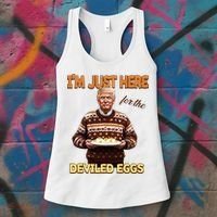 Thanksgiving IM Just Here For The Deviled Eggs Women's Tank Top thumb 3