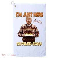 Thanksgiving IM Just Here For The Deviled Eggs Golf Towel thumb 0