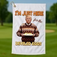 Thanksgiving IM Just Here For The Deviled Eggs Golf Towel thumb 1