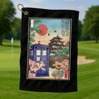 Tardis In Japan Golf Towel thumb 1