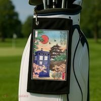 Tardis In Japan Golf Towel thumb 2