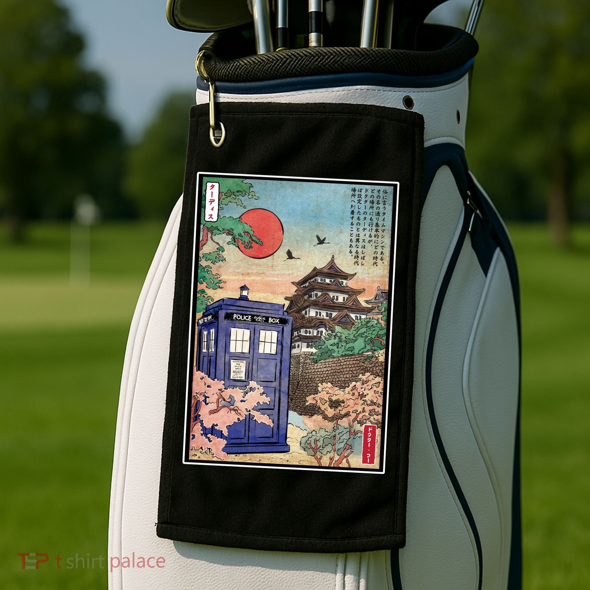Tardis In Japan Golf Towel