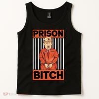 Trump In Jail | PARODY Prison Bitch Tank Top thumb 2