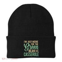 Thanksgiving IM Just Here For The Green Bean Casserole Beanie thumb 0