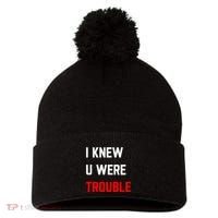 Taylor I Knew U Were Trouble Pom Pom 12in Knit Beanie thumb 0
