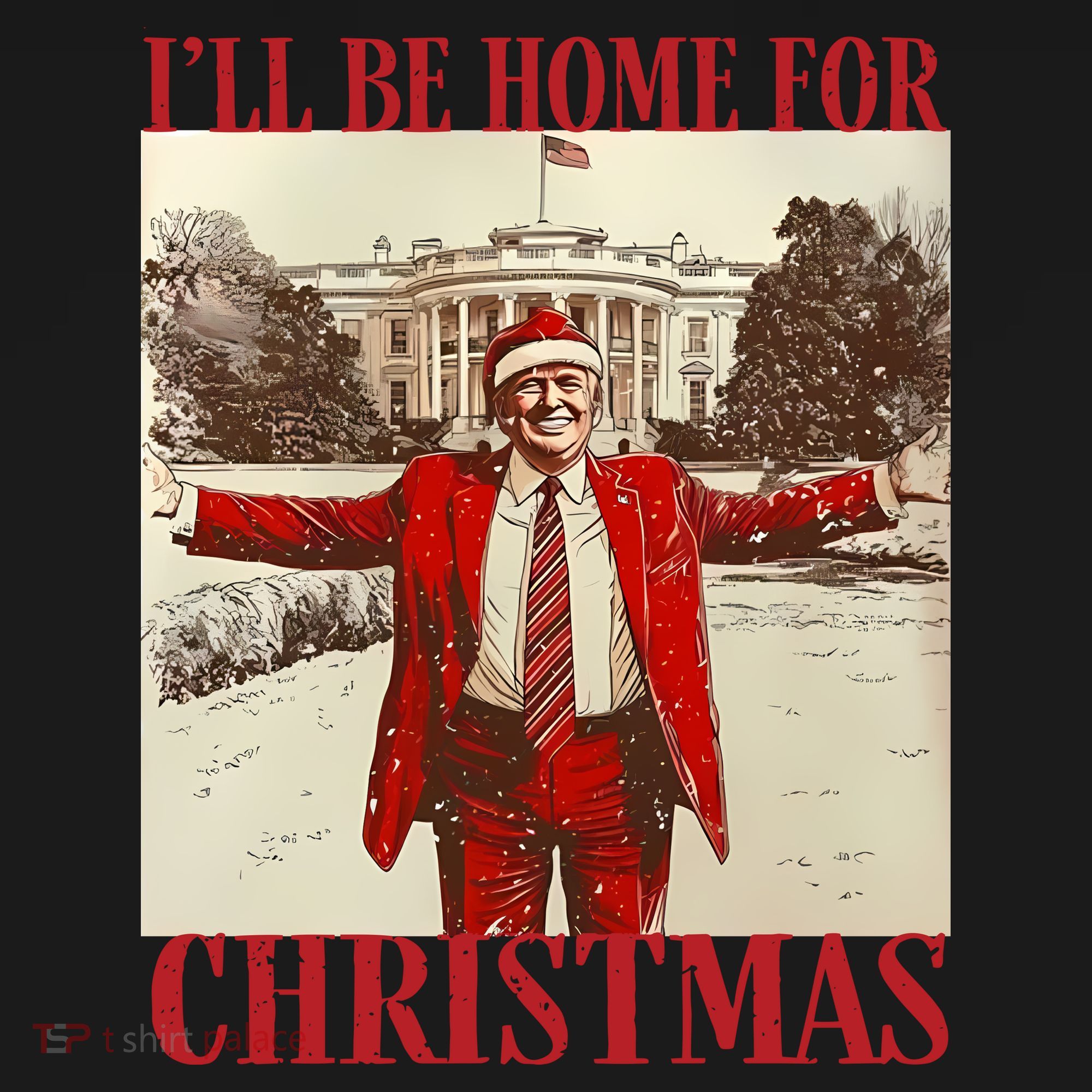 Trump I Ll Be Home For Christmas. Doggie Tank