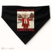 Trump I Ll Be Home For Christmas. USA-Made Doggie Bandana thumb 0