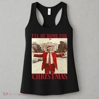 Trump I Ll Be Home For Christmas. Women's Tank Top thumb 3