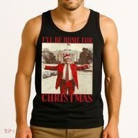 Trump I Ll Be Home For Christmas. Tank Top thumb 3