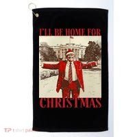 Trump I Ll Be Home For Christmas. Golf Towel thumb 0