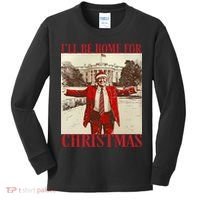 Trump I Ll Be Home For Christmas. Kids Long Sleeve Shirt thumb 0