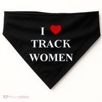 Tf I Love Track Women USA-Made Doggie Bandana thumb 0