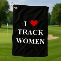 Tf I Love Track Women Golf Towel thumb 1