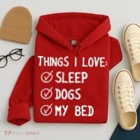 Things I Love Sleep Dogs My Bed Hoodie thumb 4