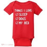 Things I Love Sleep Dogs My Bed Baby Bodysuit thumb 0