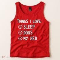 Things I Love Sleep Dogs My Bed Tank Top thumb 2