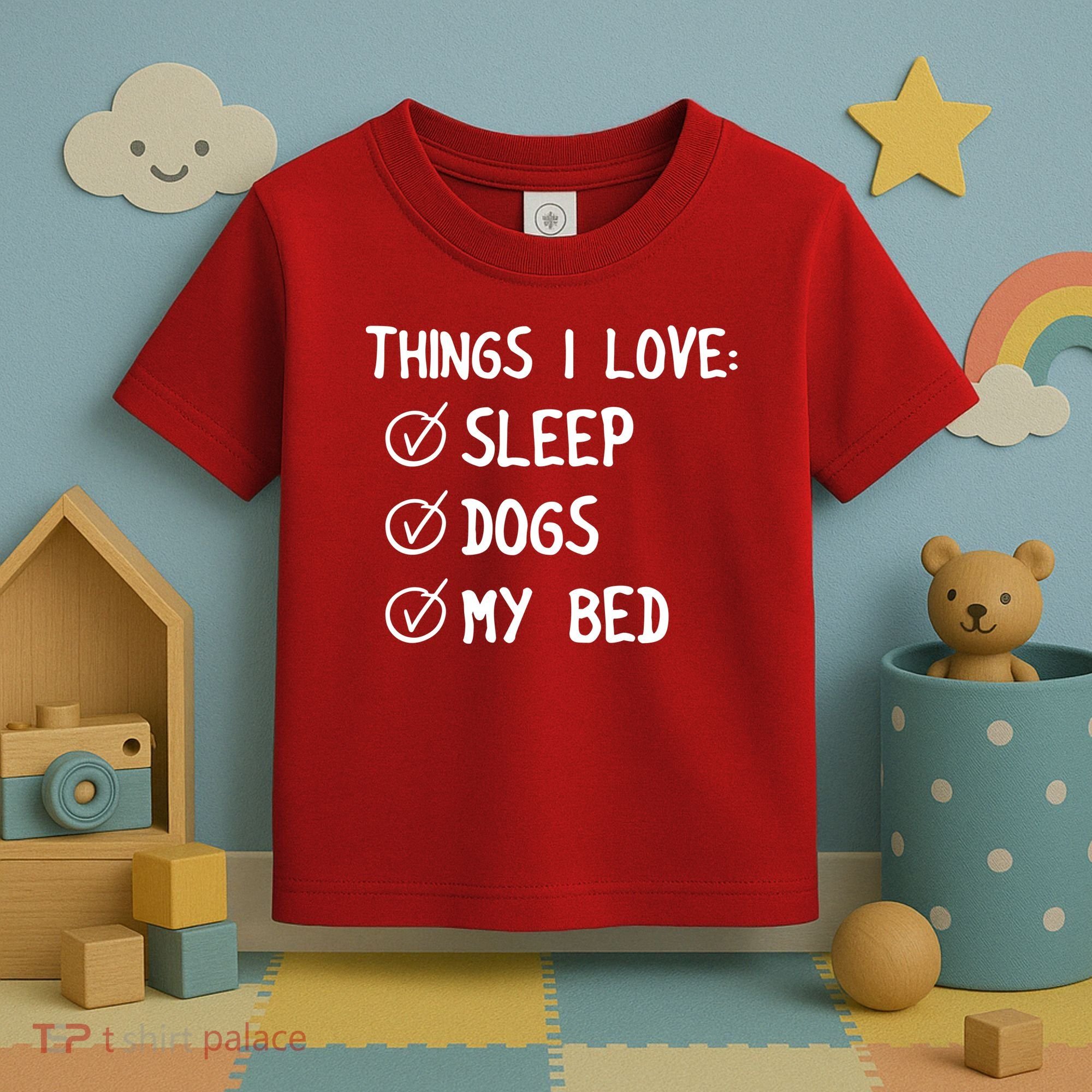Things I Love Sleep Dogs My Bed Toddler T-Shirt