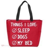 Things I Love Sleep Dogs My Bed Tote Bag thumb 0