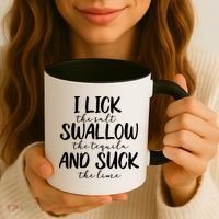 Tequila I Lick Swallow And Suck Drinking Alcohol Coffee Mug thumb 3