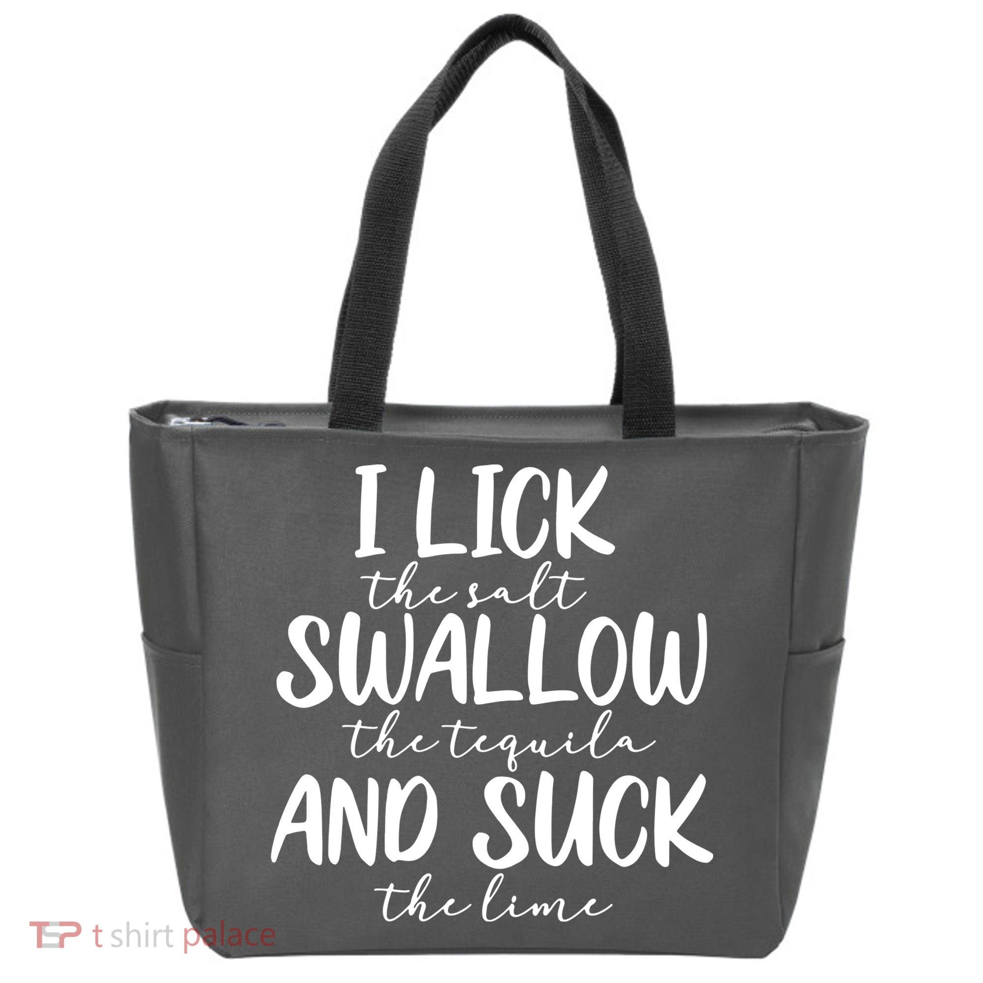 Tequila I Lick Swallow And Suck Drinking Alcohol Tote Bag