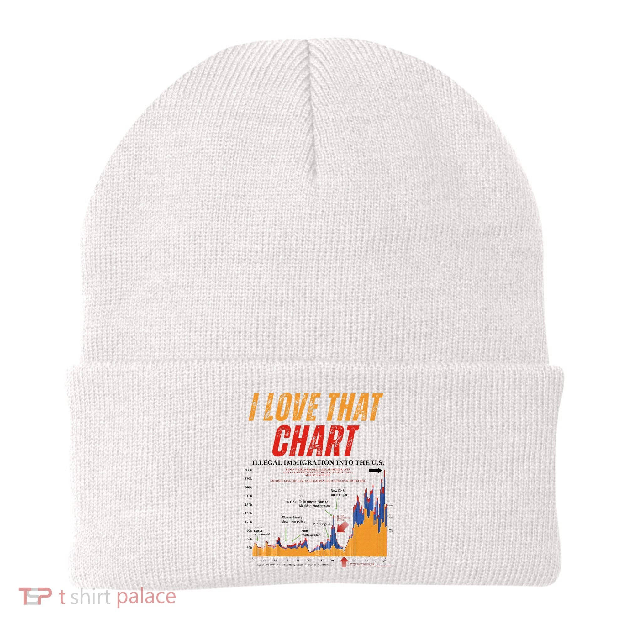 Trump I Love That Chart Beanie