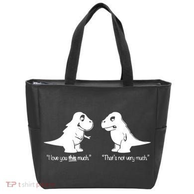 Trex I Love You This Much Tote Bag